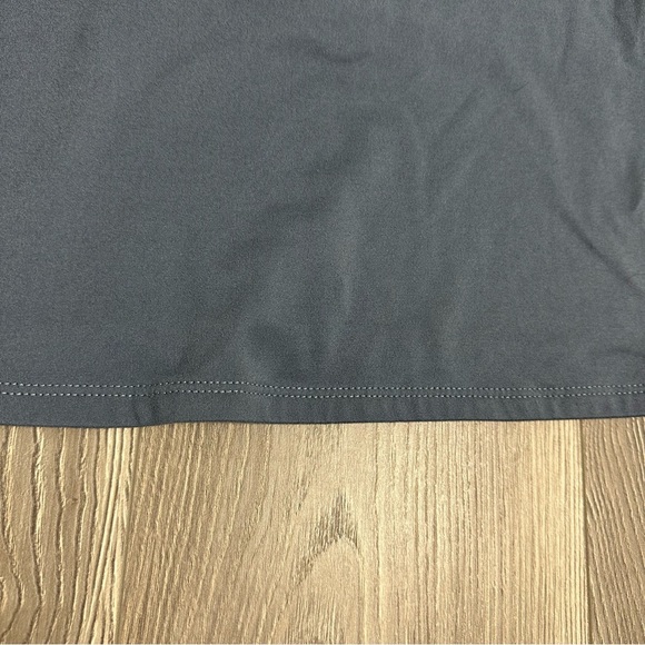 Eye Candy Fitted Cropped Tee Set Gray & Navy Blue Short Sleeve Stretch L - Picture 3 of 4